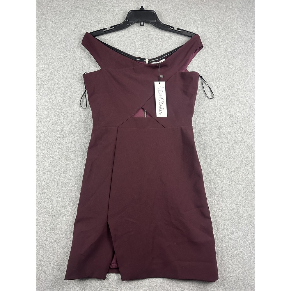 Parker Rory Dress Womens Small Purple Off Shoulder Bodycon Party Wedding NWT
